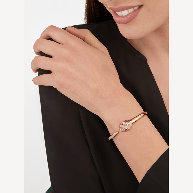 Bvlgari Serpenti Rubellite Diamond Bracelet