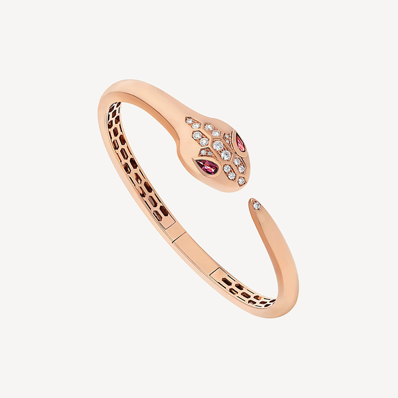 Bvlgari Serpenti Rubellite Diamond Bracelet