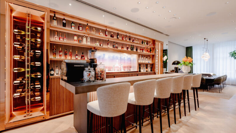 Counter and stools in official AP House Amsterdam photography