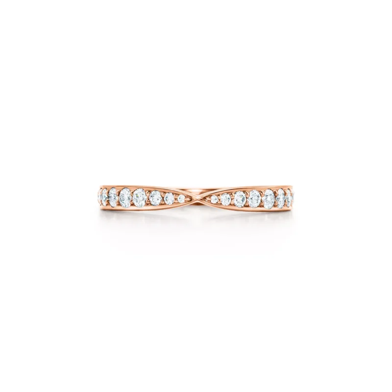 Tiffany Harmony rose-gold diamond wedding band