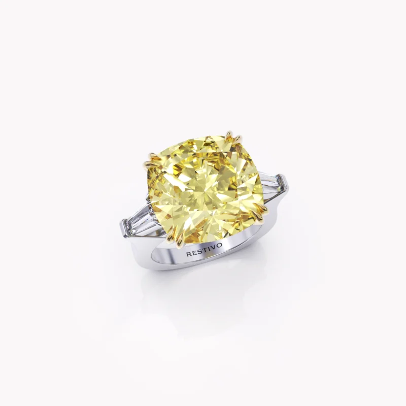 Yellow diamond ring by Restivo Diamonds