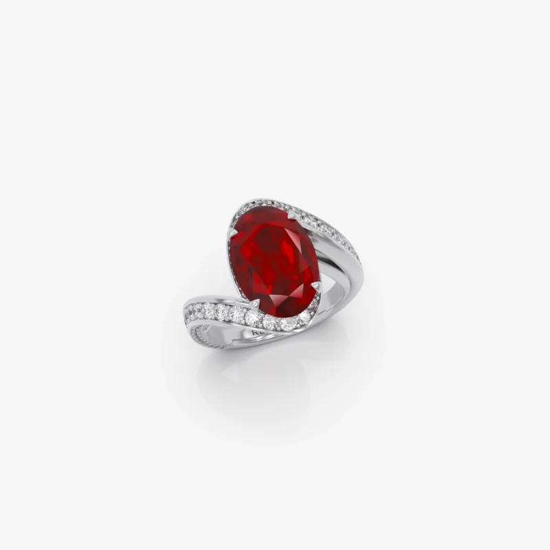 Ruby ring by Restivo Diamonds