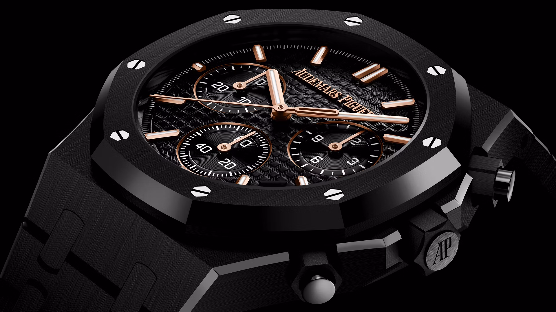 Black ceramic Audemars Piguet Royal Oak Selfwinding Chronograph reference 26240CE