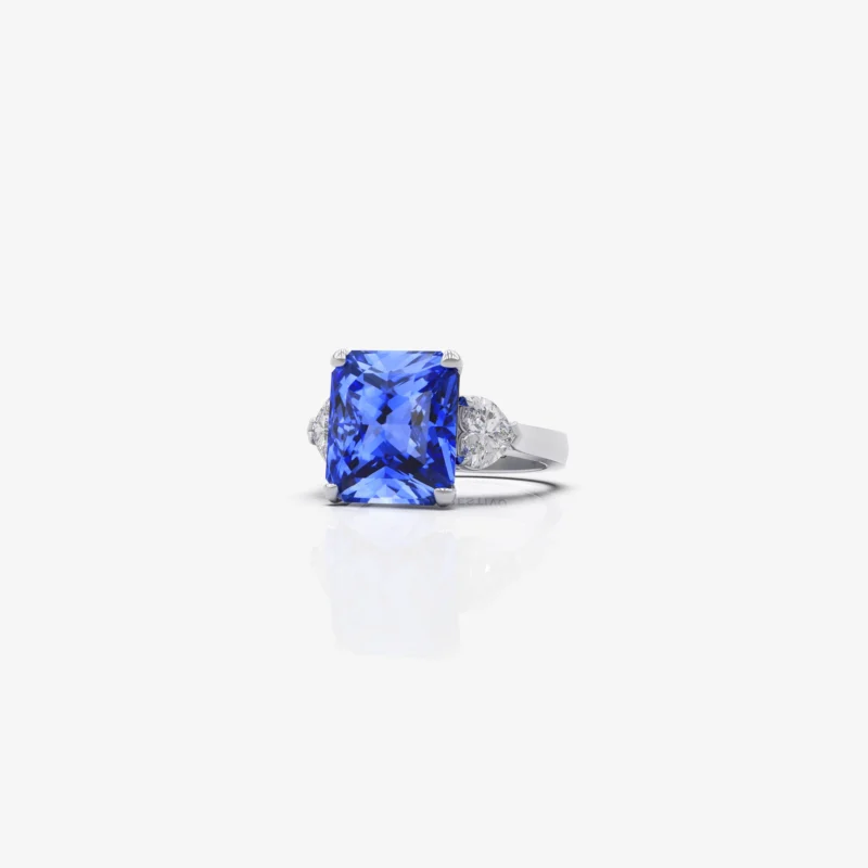 Sapphire and diamond ring by Restivo Diamonds
