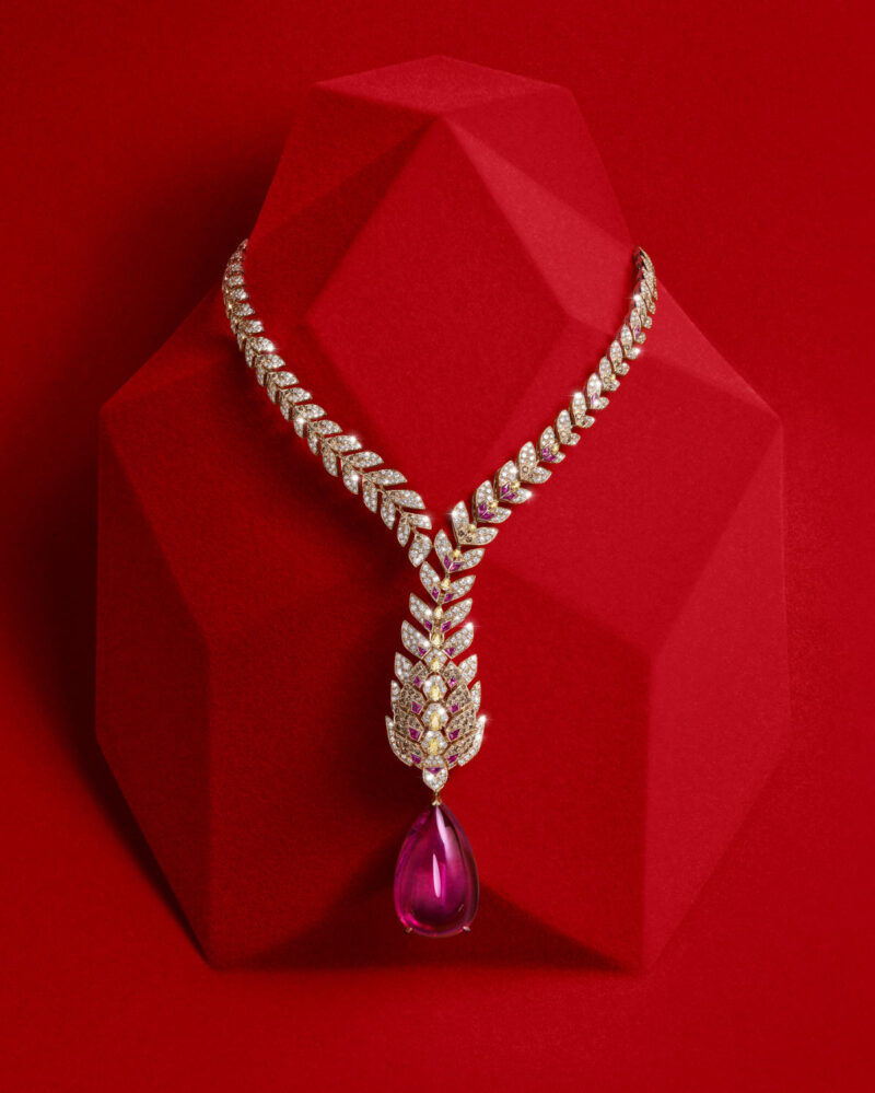 Cartier Nature Sauvage Mochelys transformable high jewellery necklace with rubellite