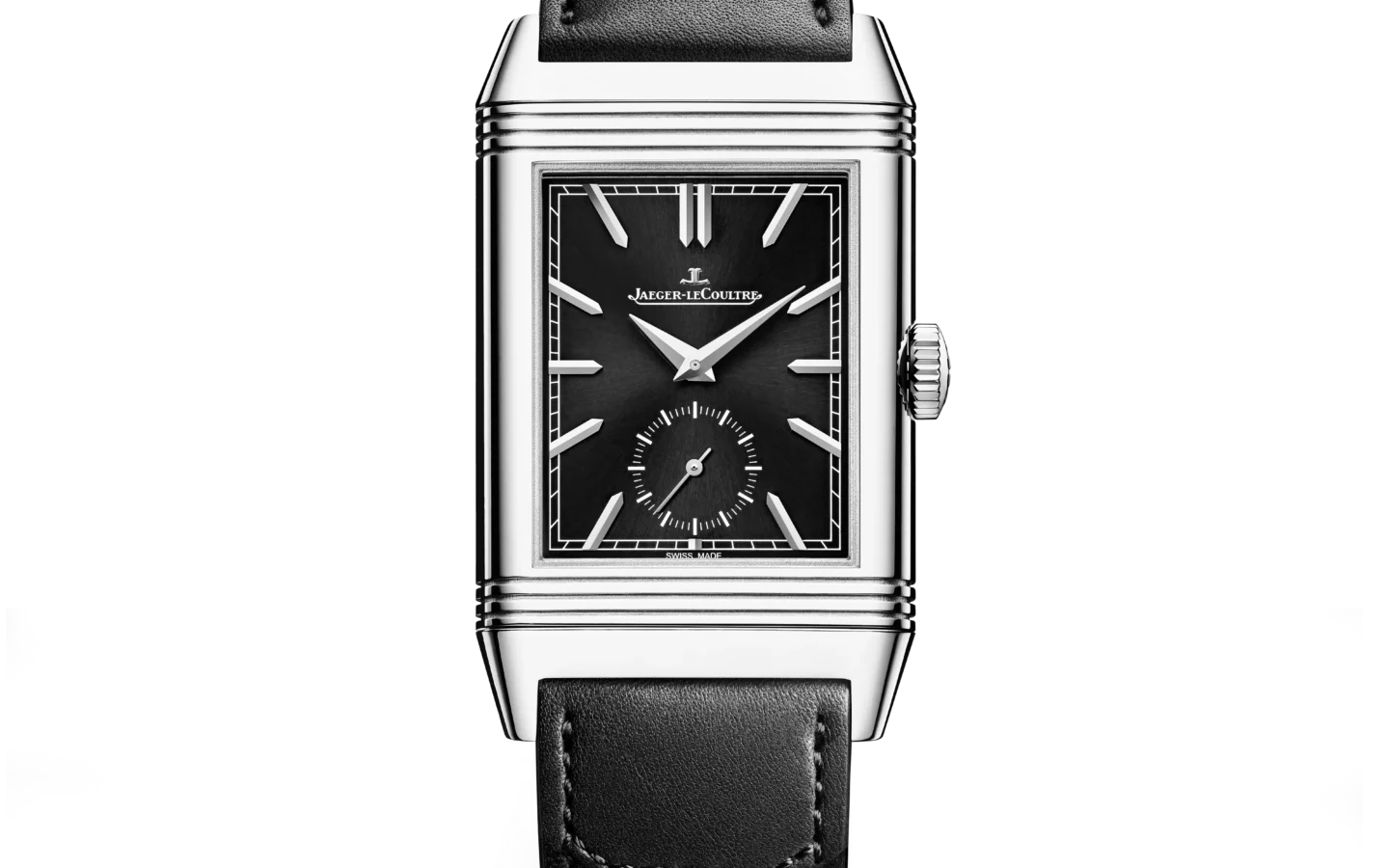 Jaeger-LeCoultre Reverso Tribute Duoface Small Seconds 2026 black dial front view