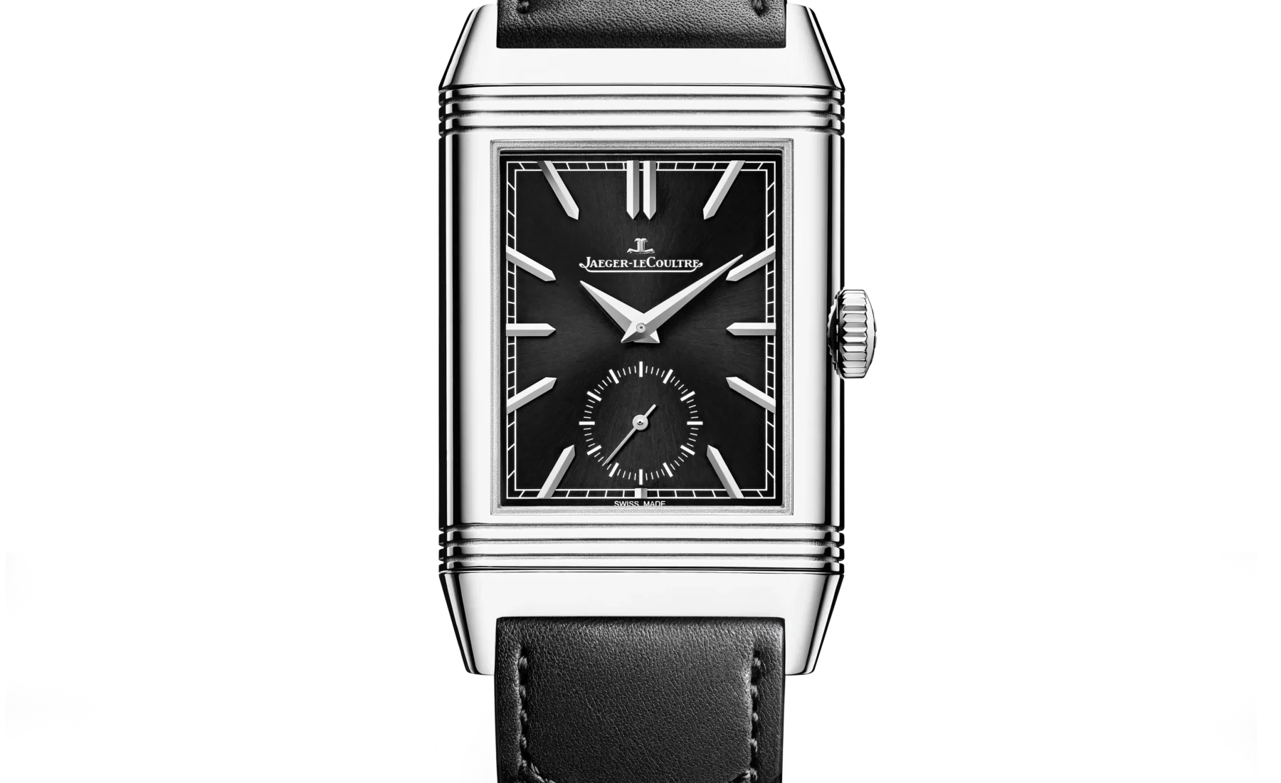 Jaeger-LeCoultre Reverso Tribute Duoface Small Seconds 2026 black dial front view