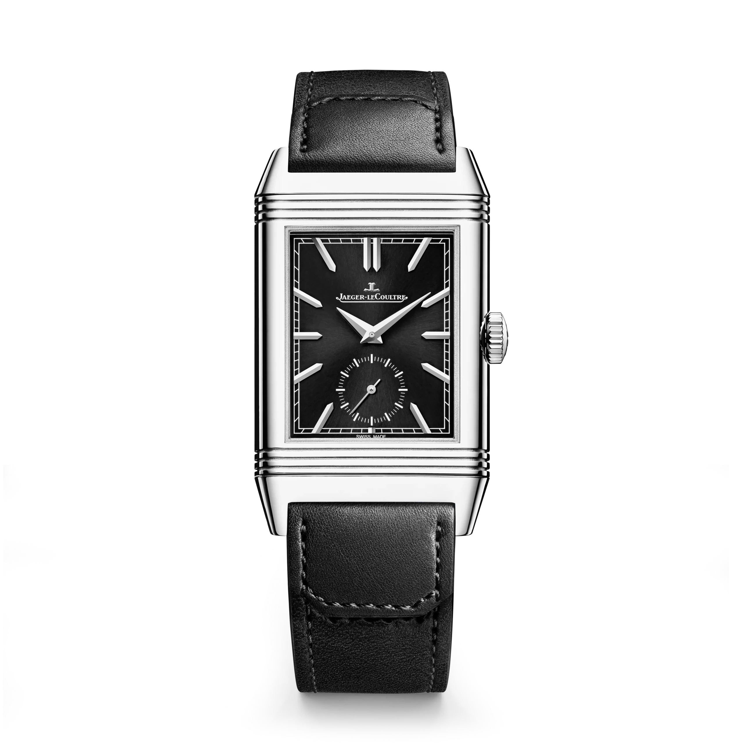 Jaeger-LeCoultre Reverso Tribute Duoface Small Seconds 2026 black dial front view