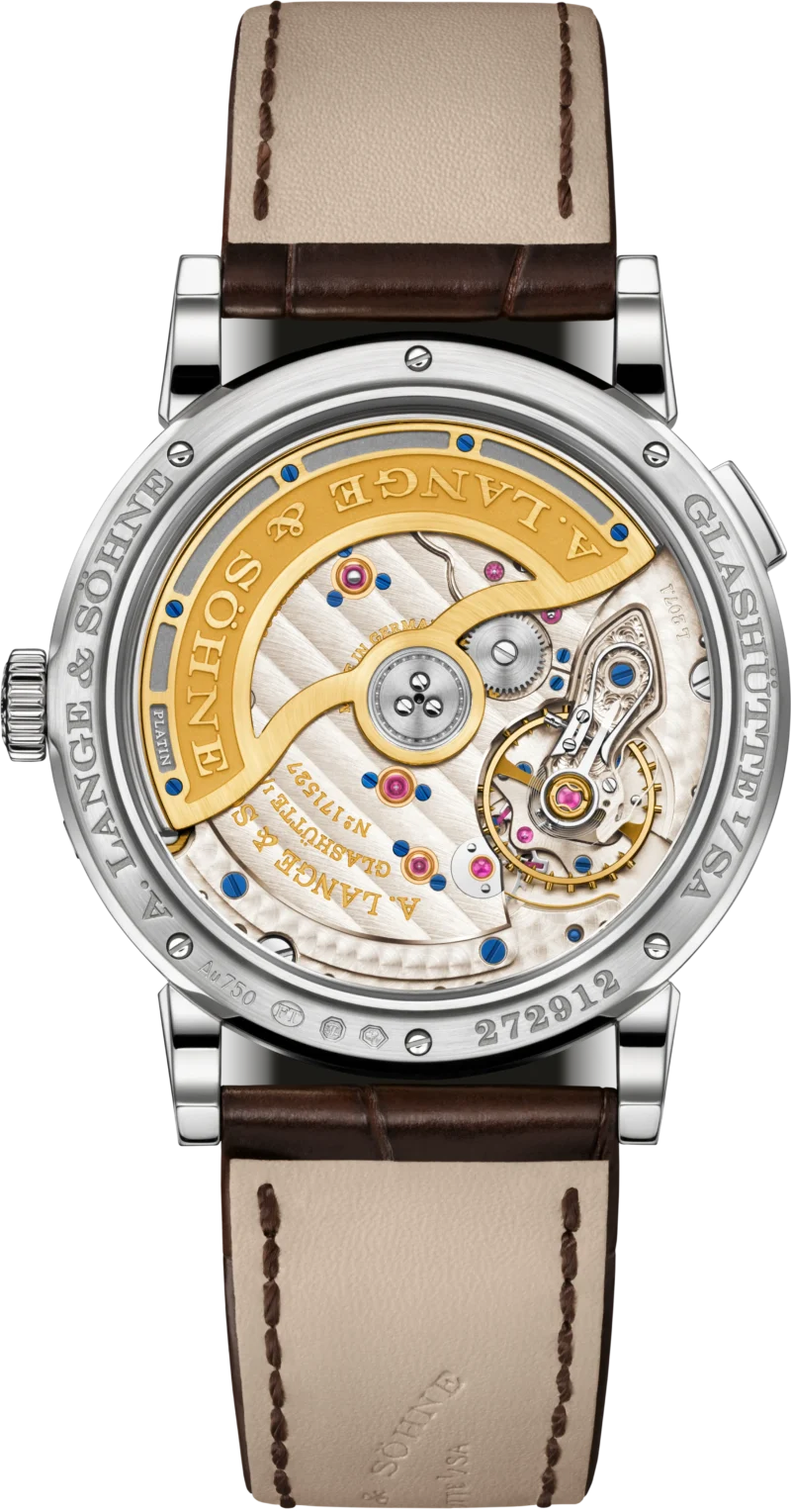 A. Lange & Söhne Saxonia Annual Calendar white gold caseback and calibre