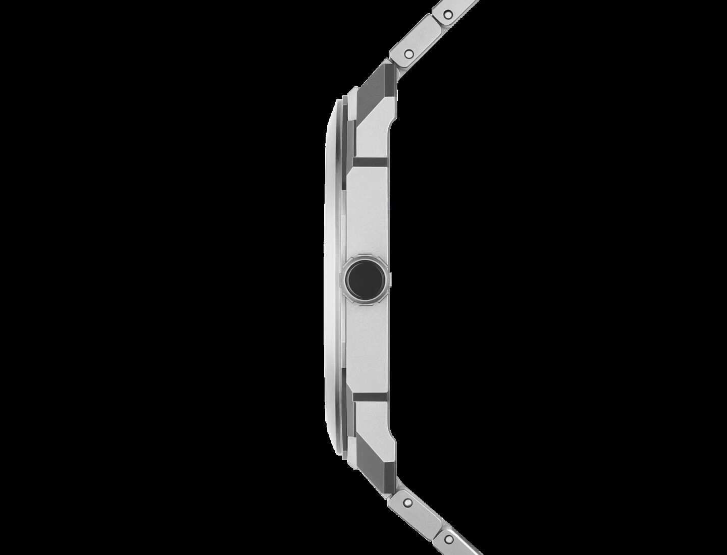 Bulgari Octo Finissimo 37mm titanium side profile showing the ultra-thin case