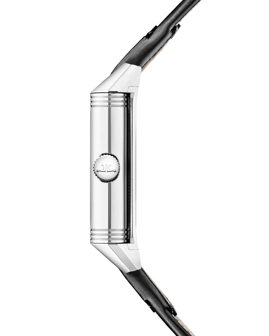 Jaeger-LeCoultre Reverso Tribute Duoface Small Seconds case profile and strap