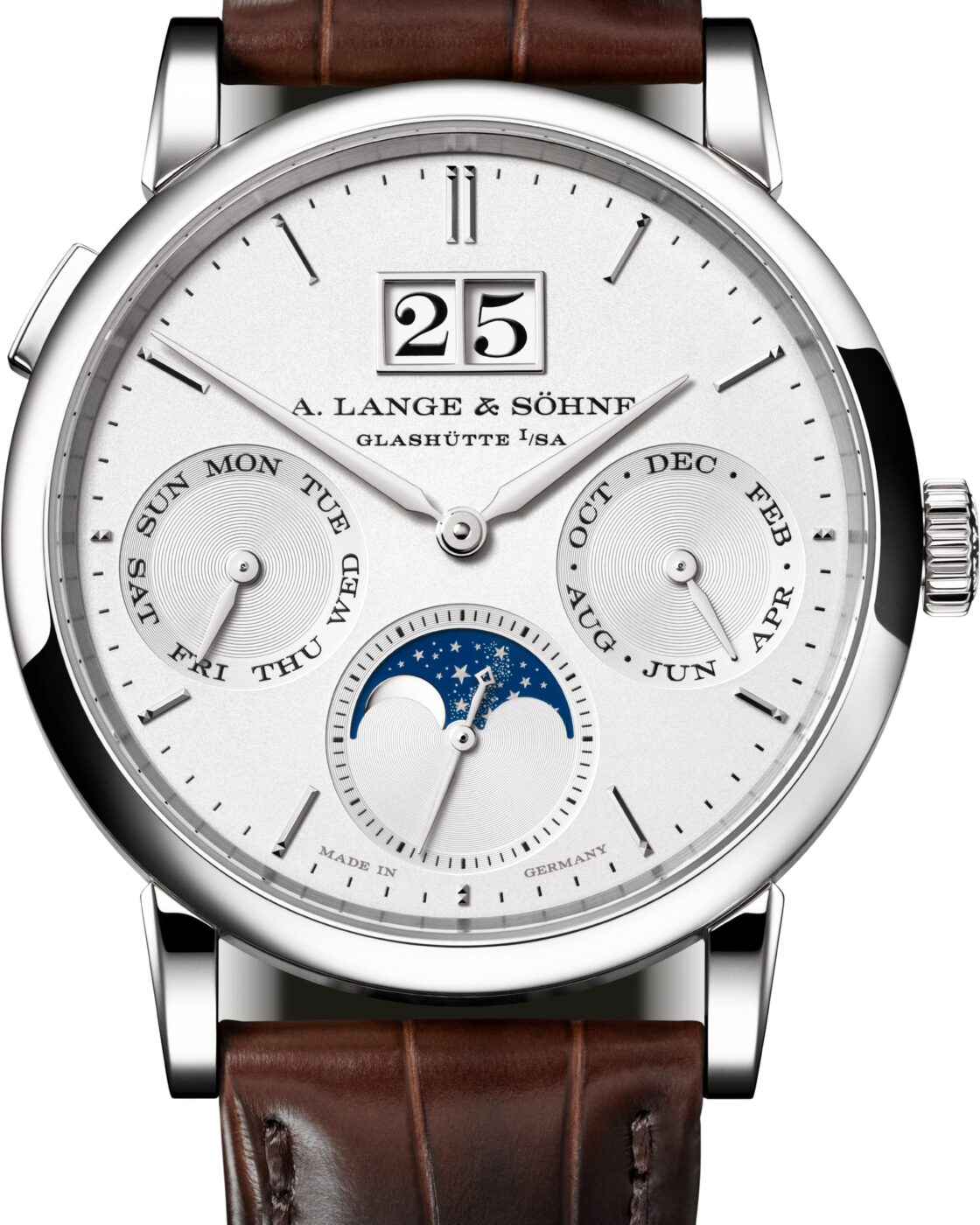 A. Lange & Söhne Saxonia Annual Calendar in white gold with argente dial