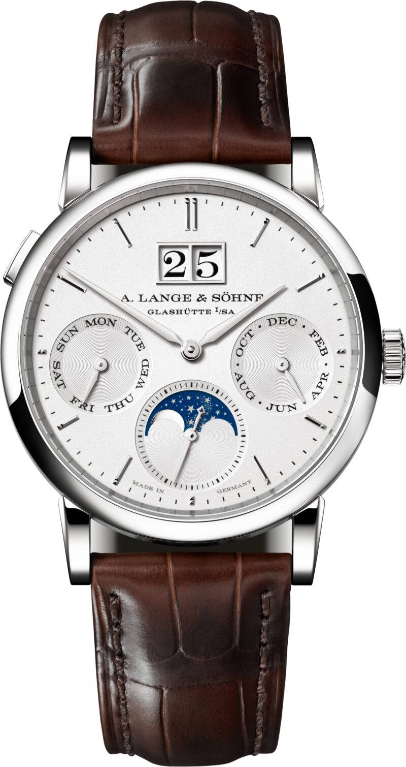 A. Lange & Söhne Saxonia Annual Calendar in white gold with argente dial