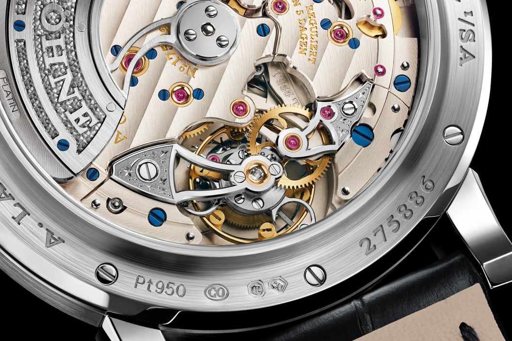 A. Lange & Söhne Lange 1 Tourbillon Perpetual Calendar Lumen caseback and calibre detail
