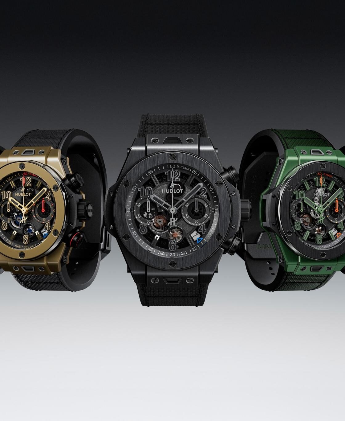 The complete Hublot Big Bang Reloaded 2026 collection lineup showcasing multiple ceramic and Magic Gold references