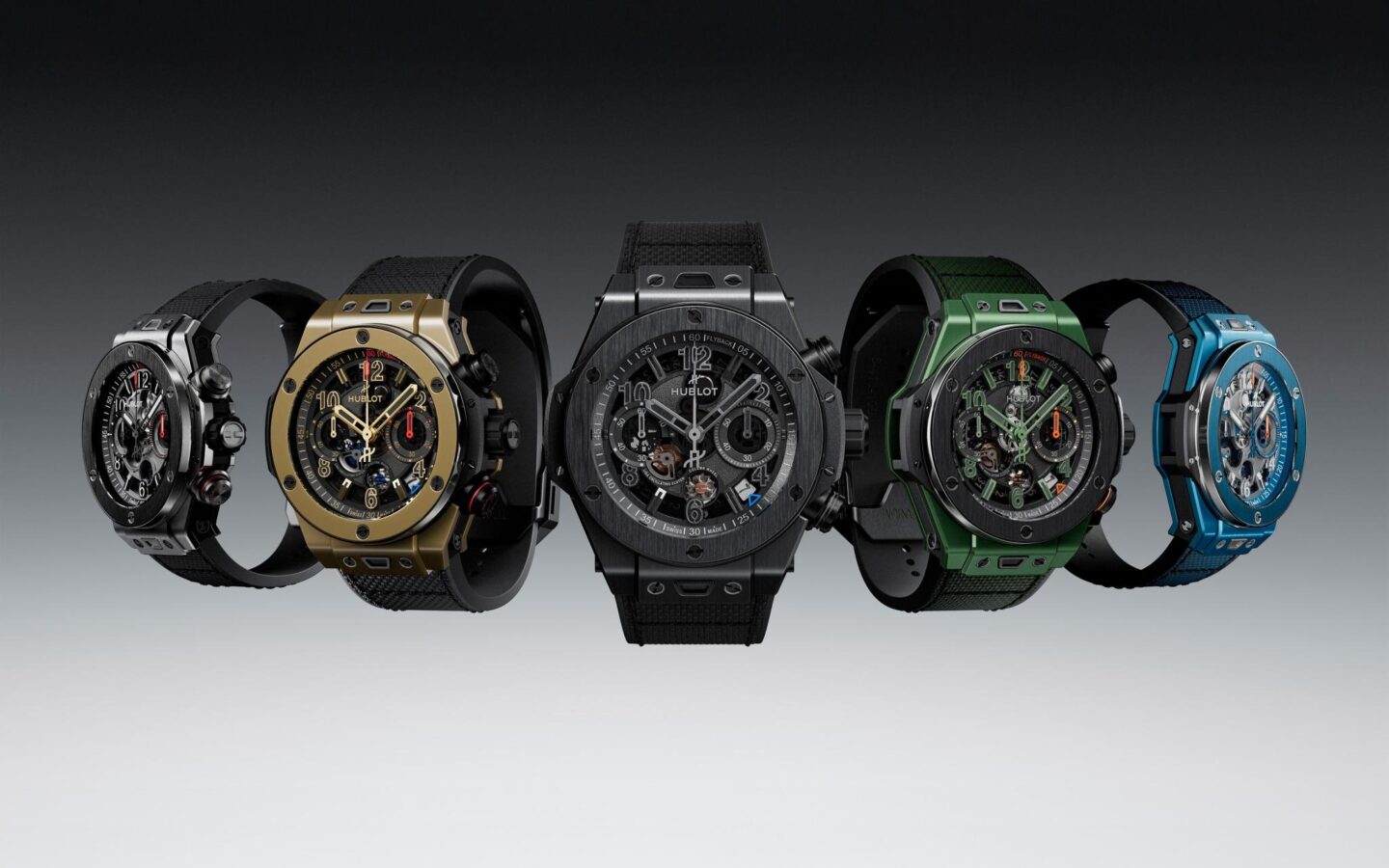 The complete Hublot Big Bang Reloaded 2026 collection lineup showcasing multiple ceramic and Magic Gold references