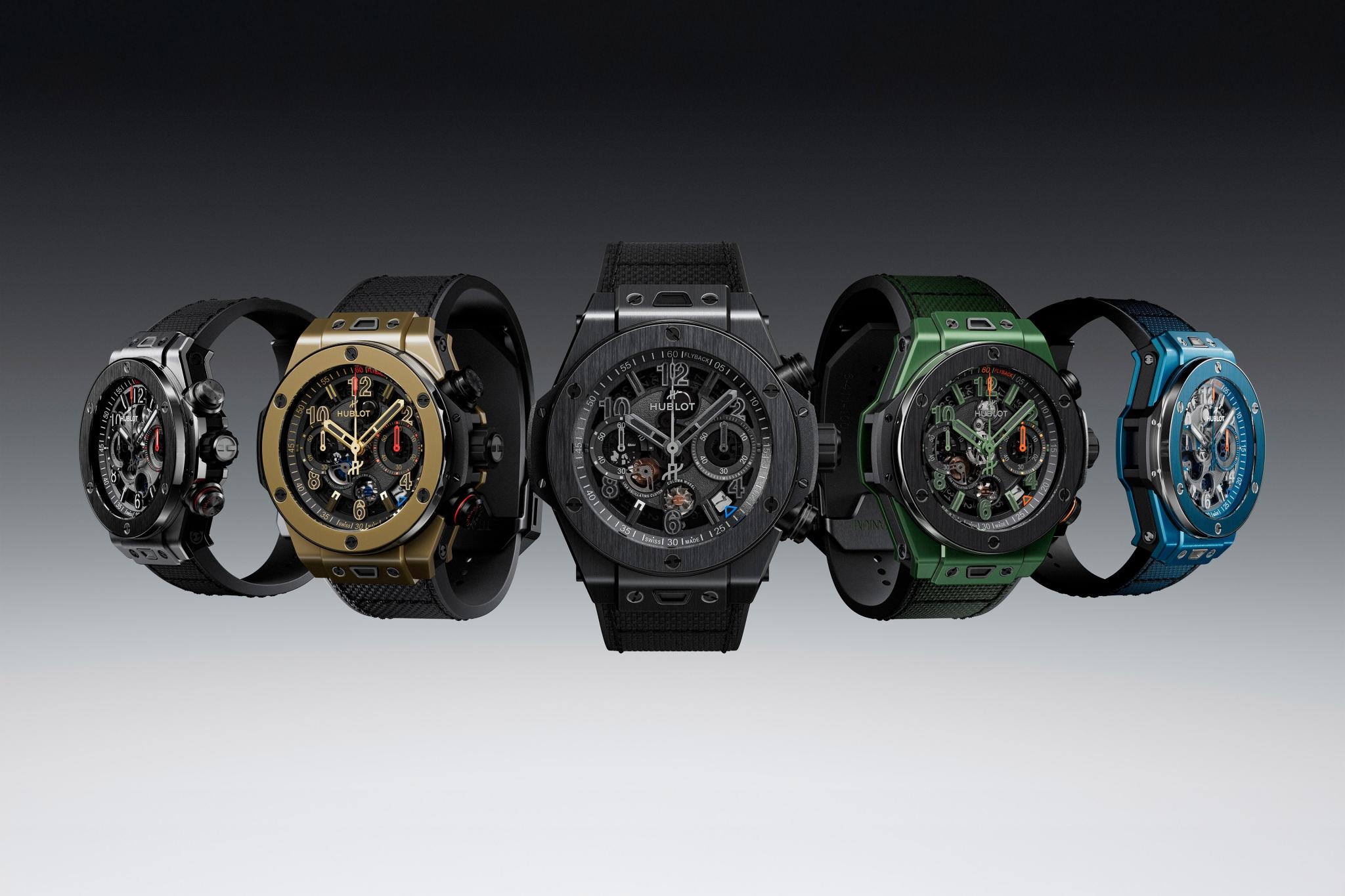 The complete Hublot Big Bang Reloaded 2026 collection lineup showcasing multiple ceramic and Magic Gold references