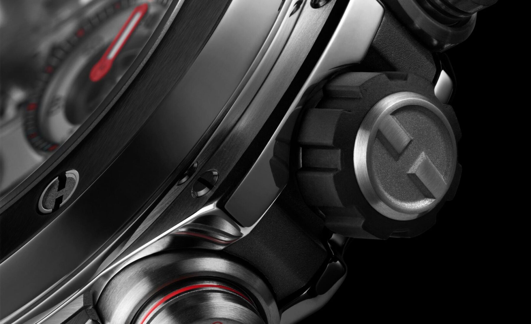 Frontal view of the Hublot Big Bang Reloaded Titanium Ceramic reference