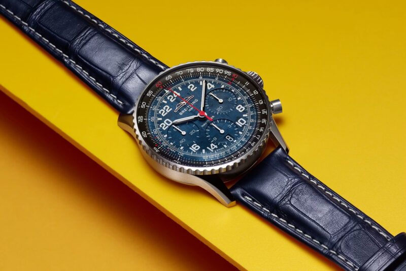 Breitling Navitimer Cosmonaute Artemis II product image with yellow Artemis mission visual language