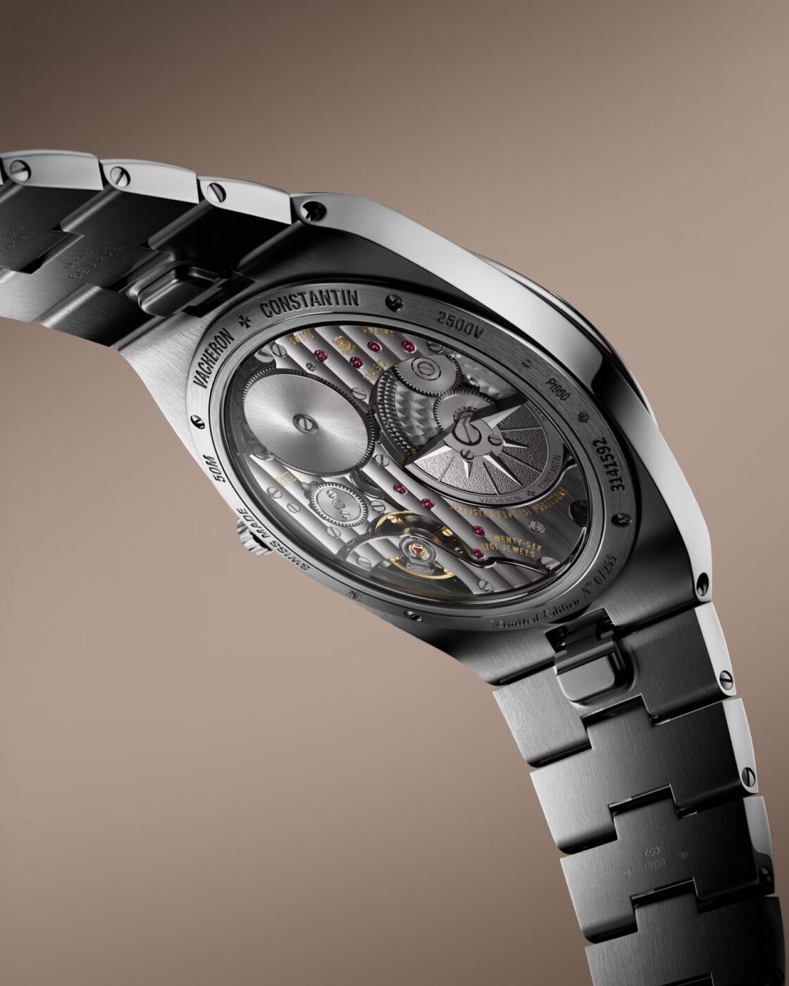 Vacheron Constantin Overseas caseback with Calibre 2550 movement