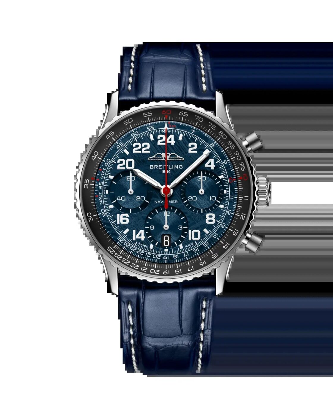 Breitling Navitimer Cosmonaute Artemis II galaxy blue meteorite dial front view