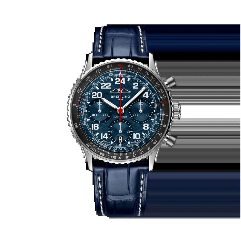 Breitling Navitimer Cosmonaute Artemis II galaxy blue meteorite dial front view