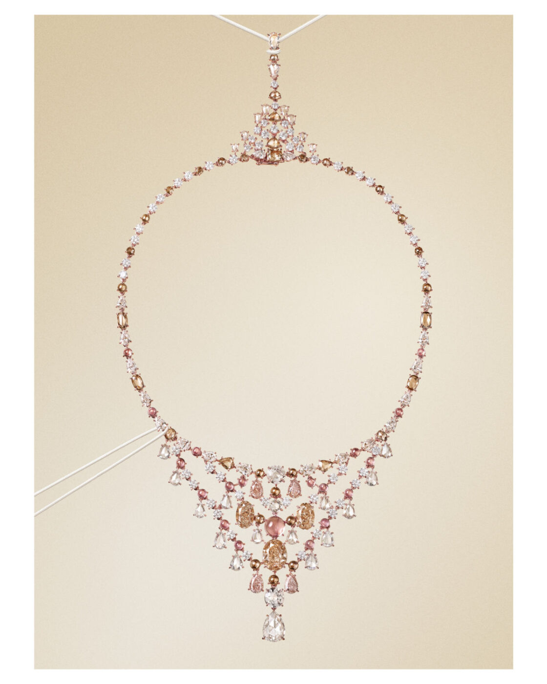 Cartier En Equilibre Hyala necklace with rose gold diamonds and coloured sapphires