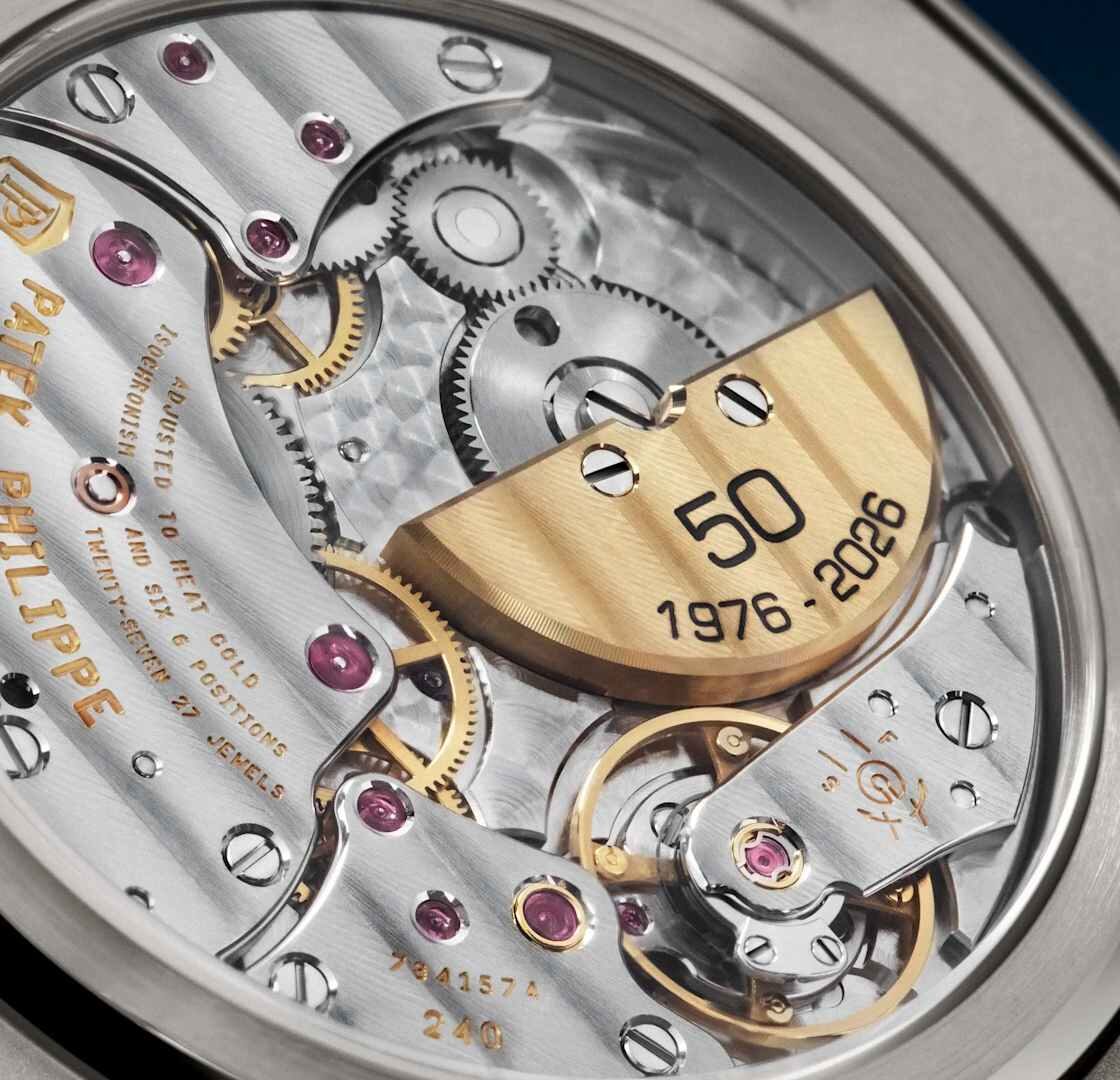 Patek Philippe Nautilus 50th Anniversary Calibre 240 micro rotor caseback