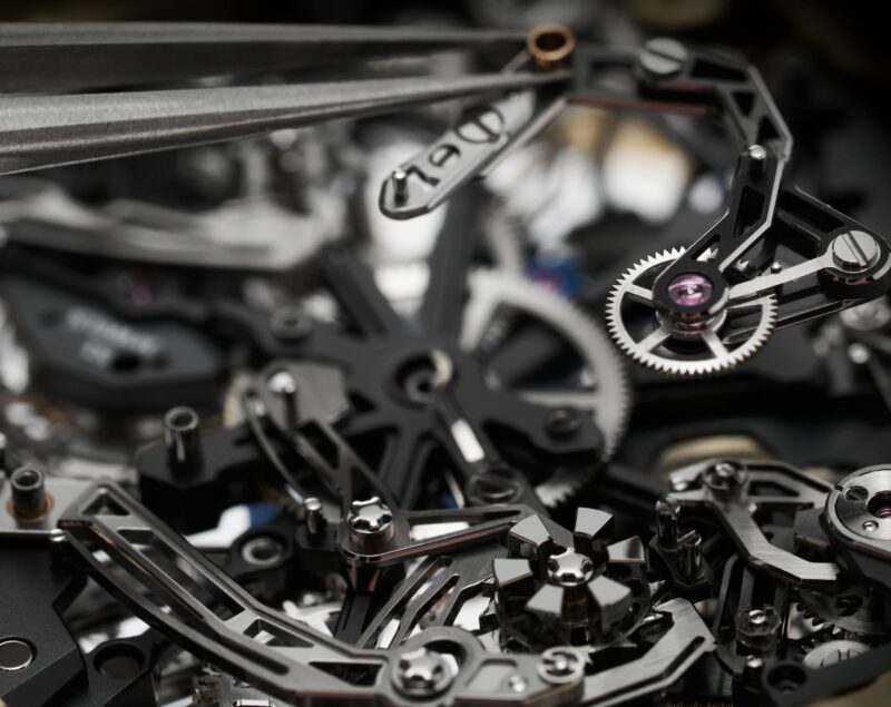 Richard Mille RM 41-01 flyback chronograph mechanism macro detail
