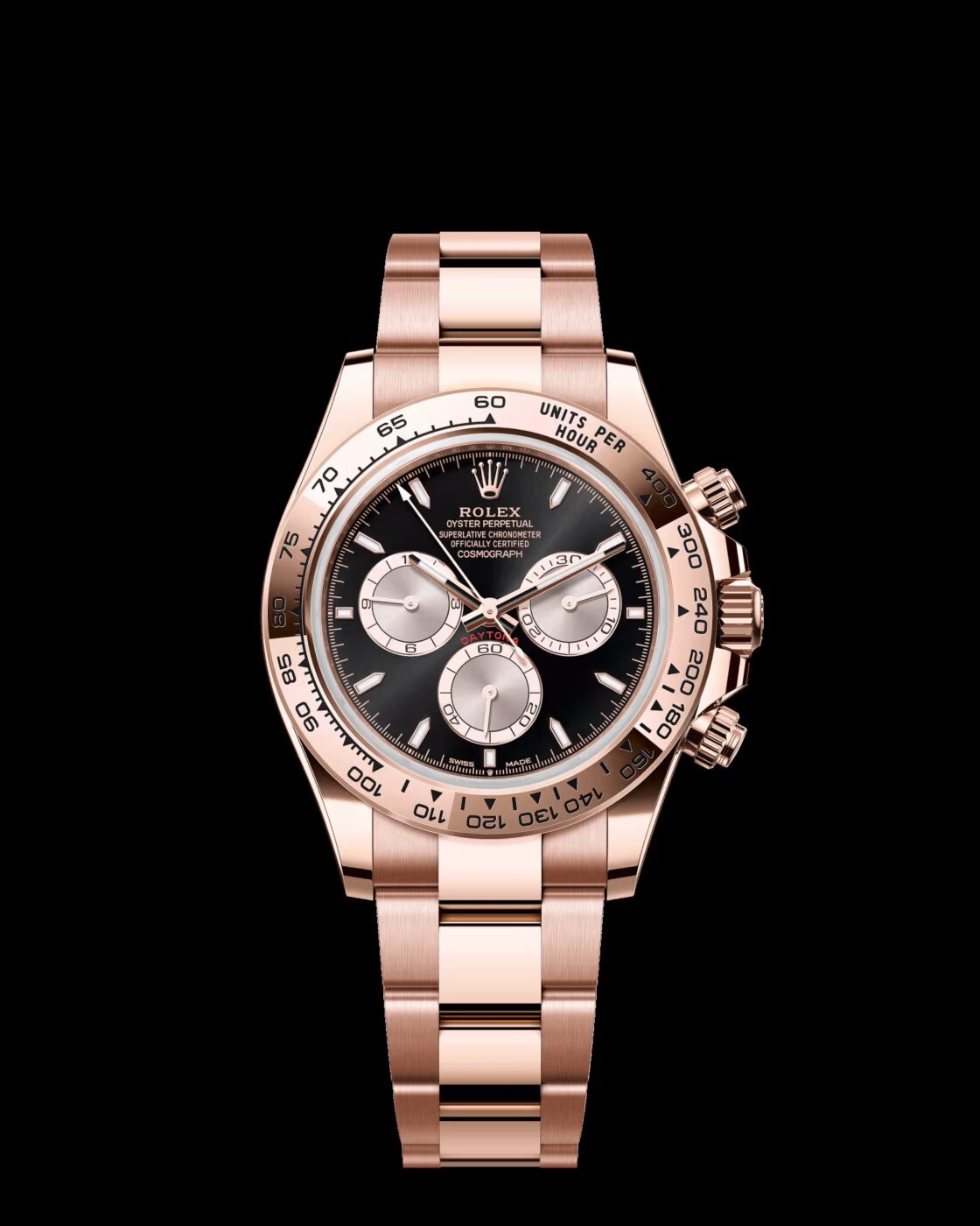 Rolex Cosmograph Daytona Everose gold front view