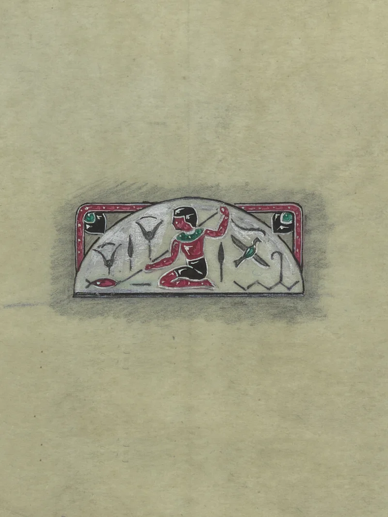 Van Cleef & Arpels Egyptian-inspired brooch design circa 1925