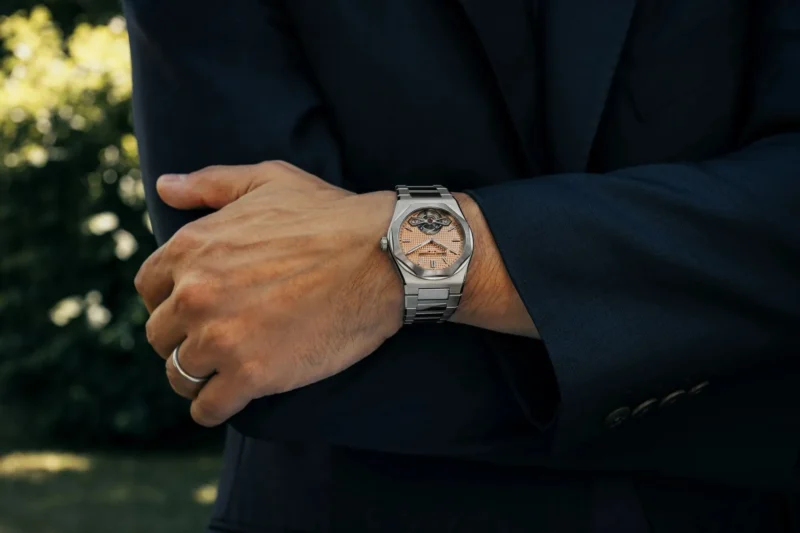 Girard-Perregaux Pink-tone ref on wrist