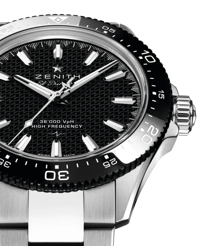 black no-date reference dial detail