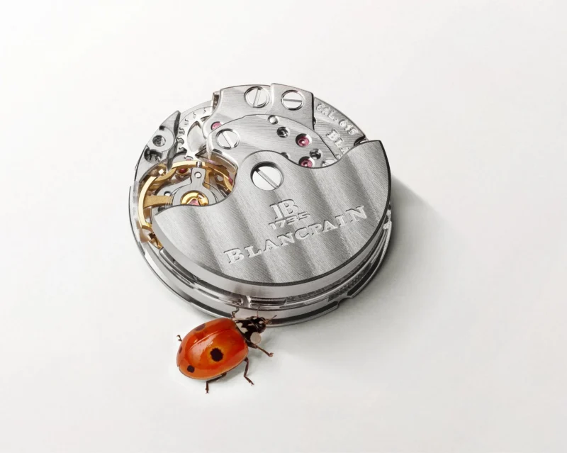 Calibre 615 inside the red-gold Blancpain Lady B