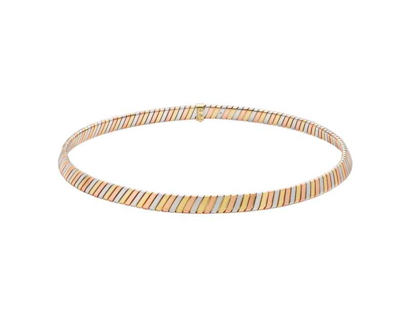 Bvlgari Tubogas three-colour necklace ref. 362629 / CL860075, front