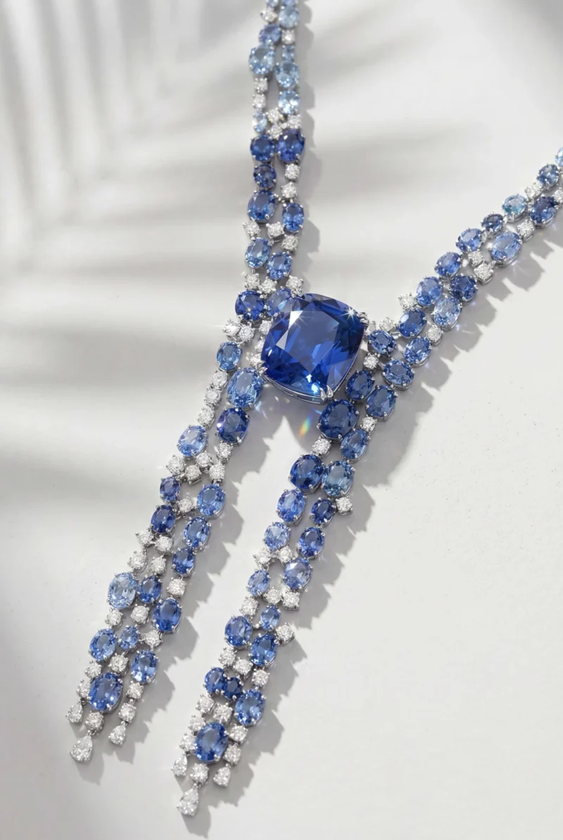 Chopard Miracles necklace centred on an 88-carat blue sapphire