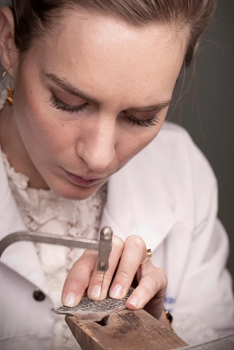 Chopard jewellery model maker at the bench