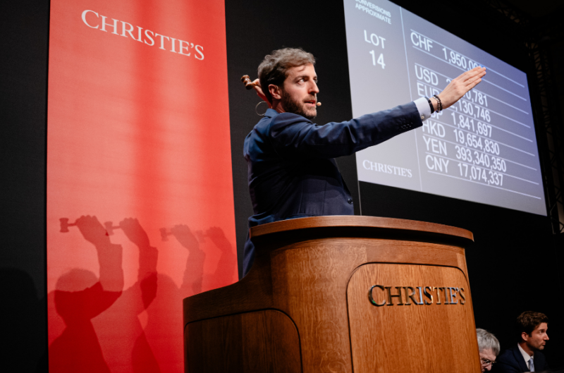 Auctioneer during Christie's Rare Watches sale in Geneva in May 2026