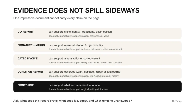 Evidence does not spill sideways