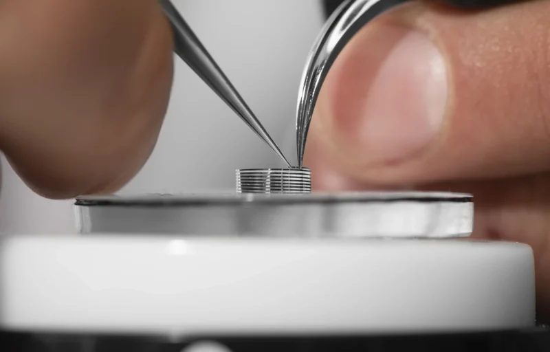 Manual shaping of a cylindrical balance spring