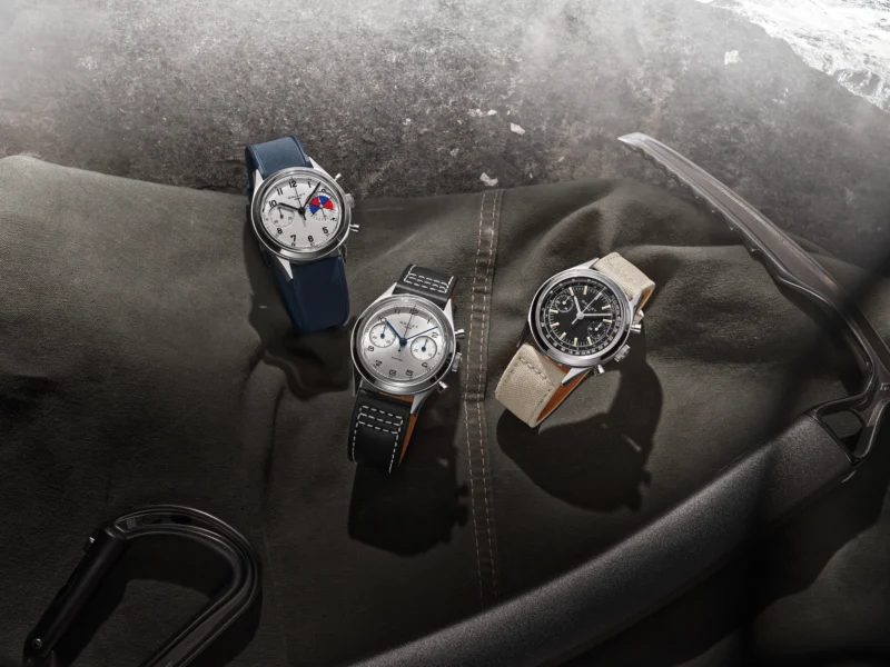 The three Gallet Classics anniversary chronographs