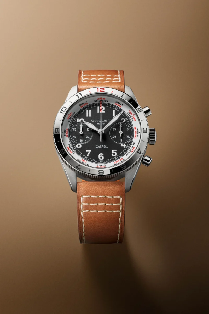 Gallet Flying Officer Chronograph 40 in black