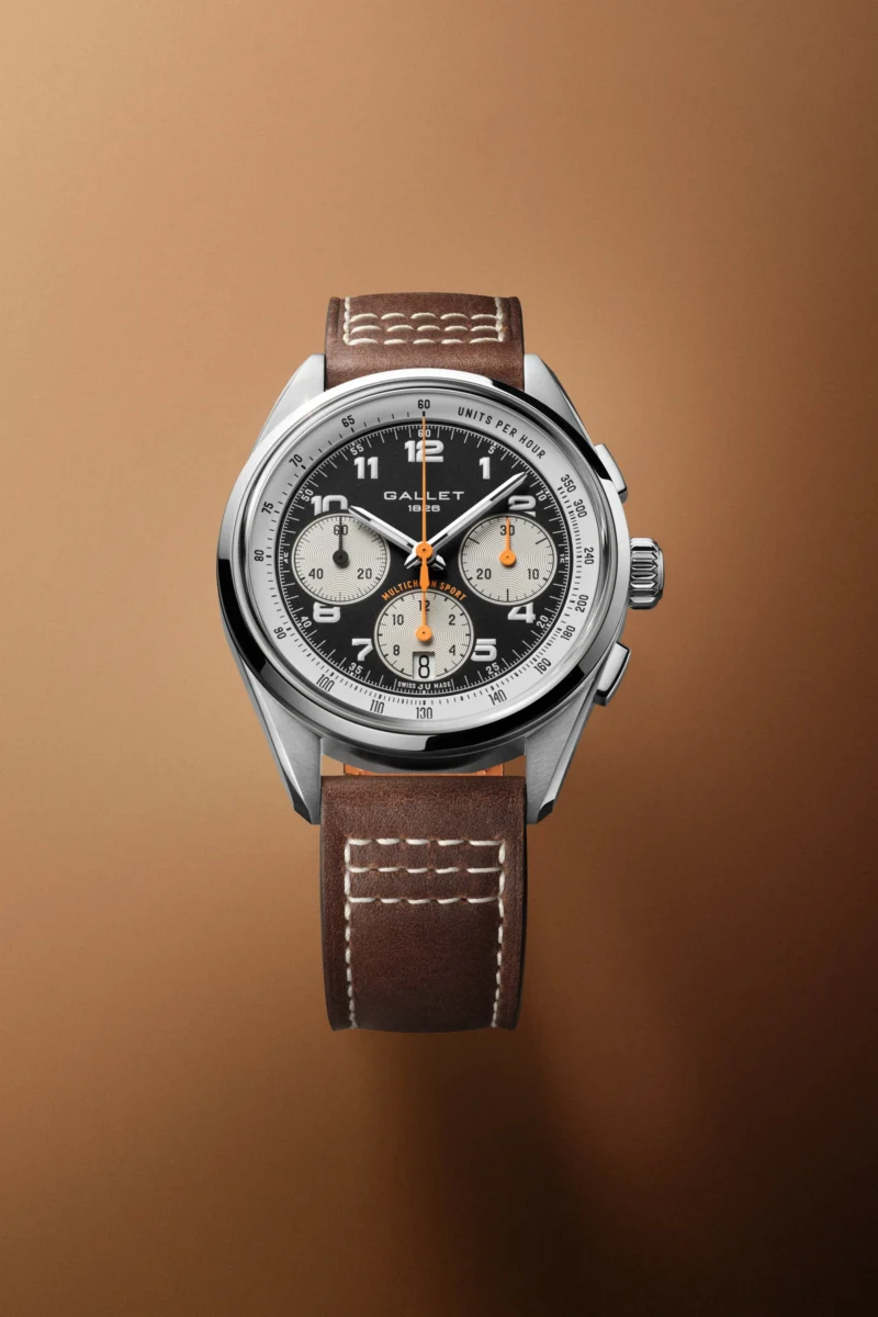 Gallet Multichron Sport 41 in black on leather