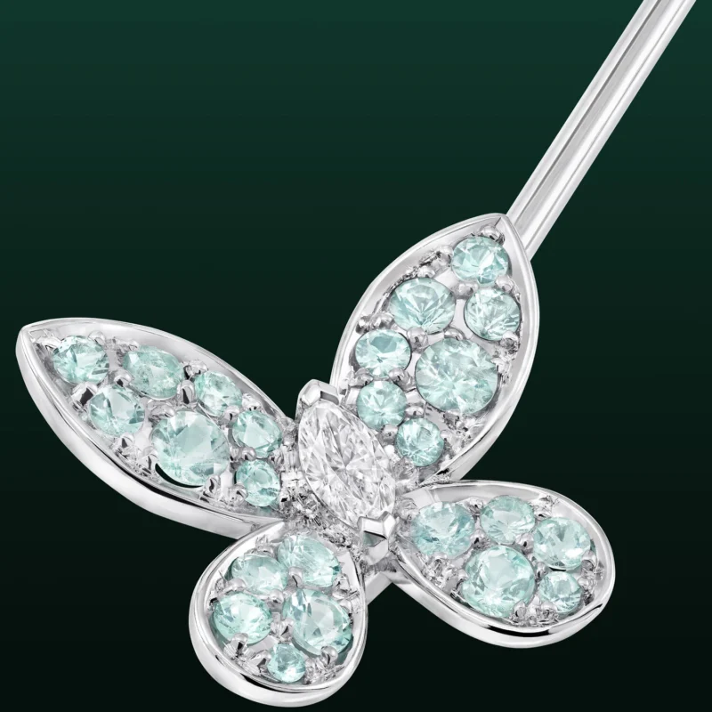 Graff Athea butterfly brooch with Paraiba tourmalines and diamonds