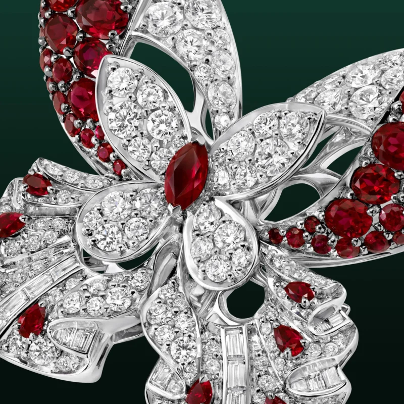 Graff Seraphina ruby and diamond butterfly brooch