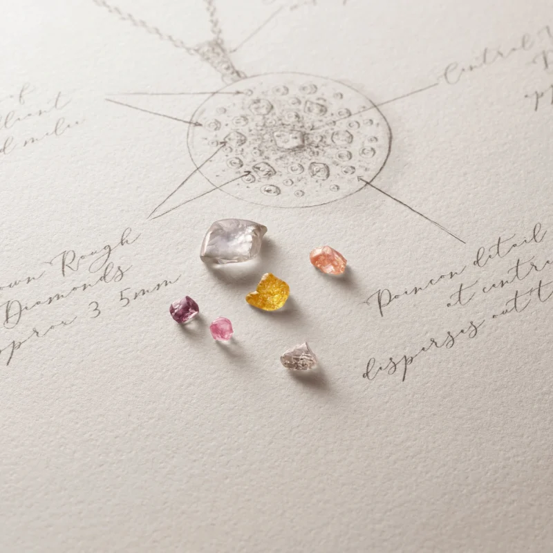 White-gold medallion craftsmanship