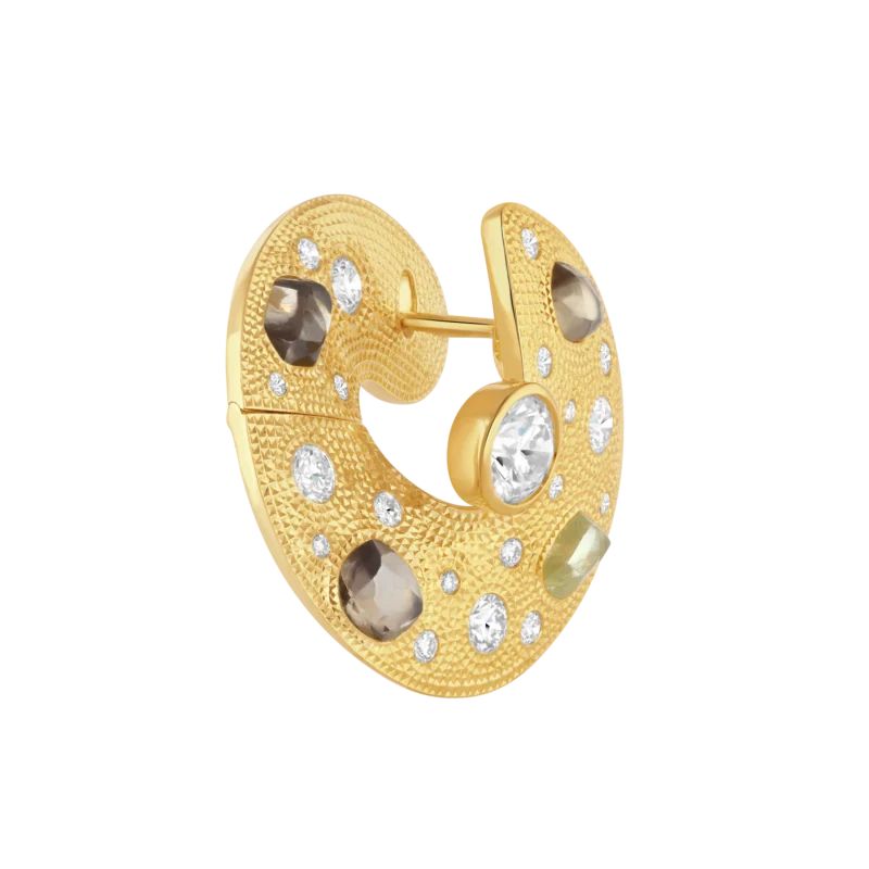 Current Talisman yellow-gold earrings