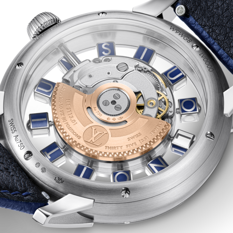 Spin Time Air Blue caseback