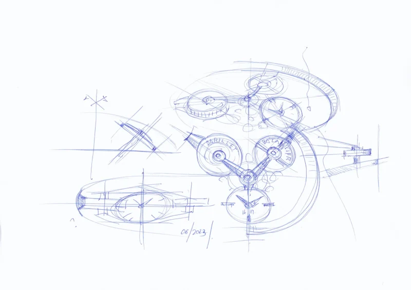 Eric Giroud design sketch for MB&F SP One