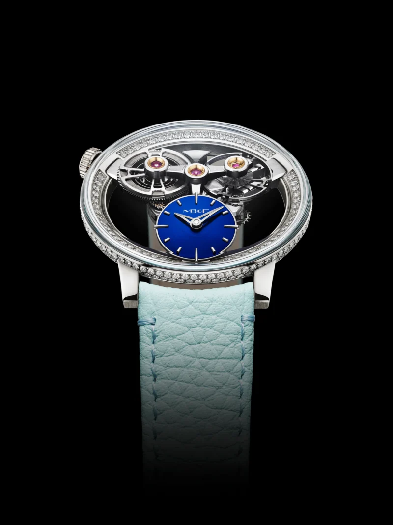 MB&F SP One Pavée frontal view on black